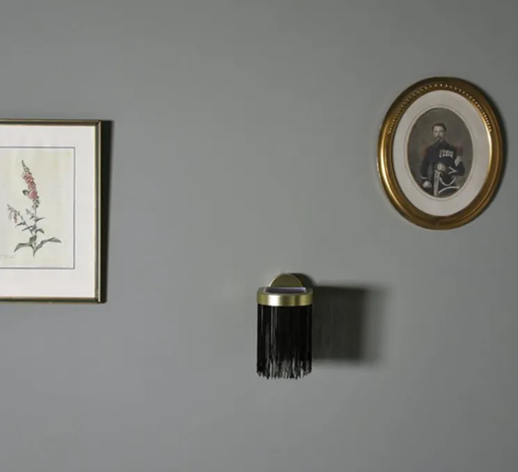 Applique murale, Galon S, noir, laiton, LED, 3000k, 300lm, L12cm, H18,5cm - Eno studio
