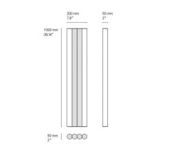 Applique murale, Gamma XL, laiton satiné, LED, dim, 2700K, 1820 lm, L20cm, H100cm - CVL