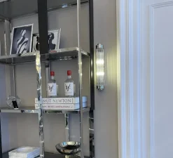 Applique murale, Gascogne XL, nickel, L11cm, H60cm - Eichholtz