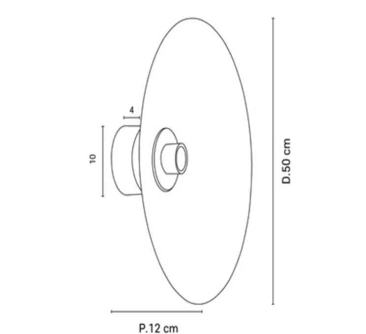 Applique murale, Gatsby D50, sable, Ø50cm, P12cm - Market Set