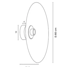 Applique murale, Gatsby D60, sable, Ø60cm, P12cm - Market Set
