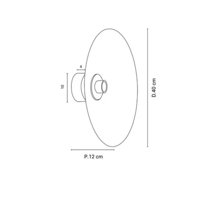 Applique murale, Gatsby D40, Arcs brique, Ø40cm, P12cm - Market Set