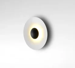 Applique murale, Ginger 20 C, intérieur blanc, extérieur chêne, LED, 2700K, 139lm, Ø19,5cm, H7cm - Marset