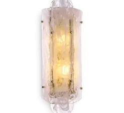 Applique murale, Ginnis, Laiton antique, verre, L18cm, H40,5cm - Eichholtz