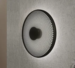 Applique murale, Glint, noir, LED, dim, 3000k, 550 lm, L36cm, H36cm - Northern