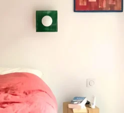 Applique murale, Globe Tile, vert, L20cm, H20cm - Carré Coco