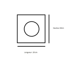 Applique murale, Globe Tile, vert, L20cm, H20cm - Carré Coco