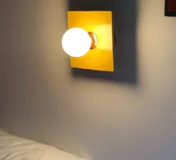 Applique murale, Globe Tile, jaune, L20cm, H20cm - Carré Coco