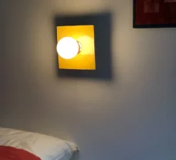 Applique murale, Globe Tile, jaune, L20cm, H20cm - Carré Coco