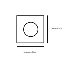 Applique murale, Globe Tile, jaune, L20cm, H20cm - Carré Coco