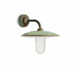 Applique murale, Golfo 809, laiton vieilli, IP44, L36cm, H34cm - Moretti Luce