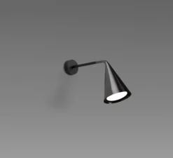 Applique murale, Gordon, 561.43, noir mat, noir chromé, IP40, L12cm, H22cm - Tooy