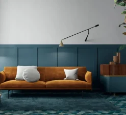 Applique murale, Gordon, 561.49, noir mat, laiton brossé, IP40, L12cm, H35cm - Tooy