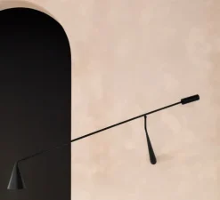 Applique murale, Gordon, 561.49, noir mat, IP40, L12cm, H35cm - Tooy