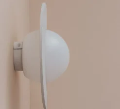 Applique murale, Gorka, blanc, IP44, L30cm, H40cm - Zuri