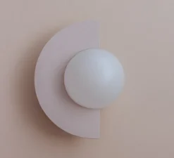 Applique murale, Gorka, rose, IP44, L30cm, H40cm - Zuri