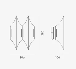 Applique murale, Gothic II, laiton, L20,6cm, H28cm - lyfa