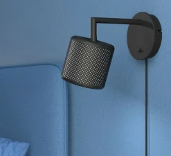 Applique murale, Grain XS, noir, L11cm, H11cm - Herstal