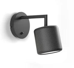 Applique murale, Grain XS, noir, L11cm, H11cm - Herstal