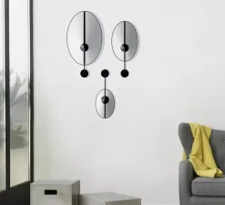 Applique murale, Grand Shield, blanc & noir, L35cm, H55cm - DesignHeure