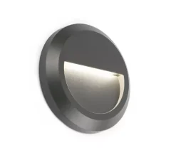 Applique murale, Grant-R, gris foncé, IP65, LED, 3000K, 65 lm, L15cm, H15cm - Faro