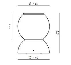 Applique murale, Gravitino 541, blanc, LED, dim, 3000K, 956 lm, Ø14cm, H17,5cm - Stilnovo