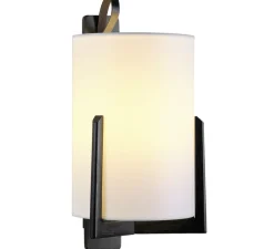 Applique murale, Greta, noir et blanc, Ø18cm, H26cm - Carpyen