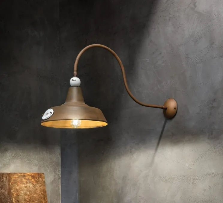 Applique murale, Grunge C1602, bronze, L35cm, H45cm - Ferroluce