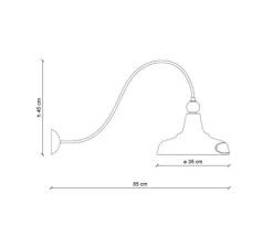 Applique murale, Grunge C1602, bronze, L35cm, H45cm - Ferroluce