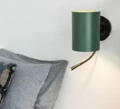 Applique murale, Guadalupe, liseuse, vert, LED, 3000K, 100lm, L17cm, H42cm - FARO