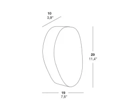 Applique murale, GUIJARROS 2A, bois naturel de cerisier, LED, H29cm, L19cm - LZF