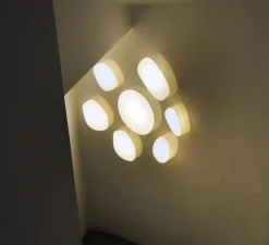 Applique murale, GUIJARROS 6A, blanc ivoire, LED, H41cm, L38cm - LZF