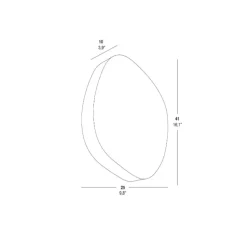 Applique murale, GUIJARROS 6A, blanc ivoire, LED, H41cm, L38cm - LZF