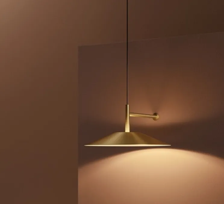 Applique murale, H, or mat, LED, 2700k, 553 lm, L26,4cm, H18cm - LEDs C4