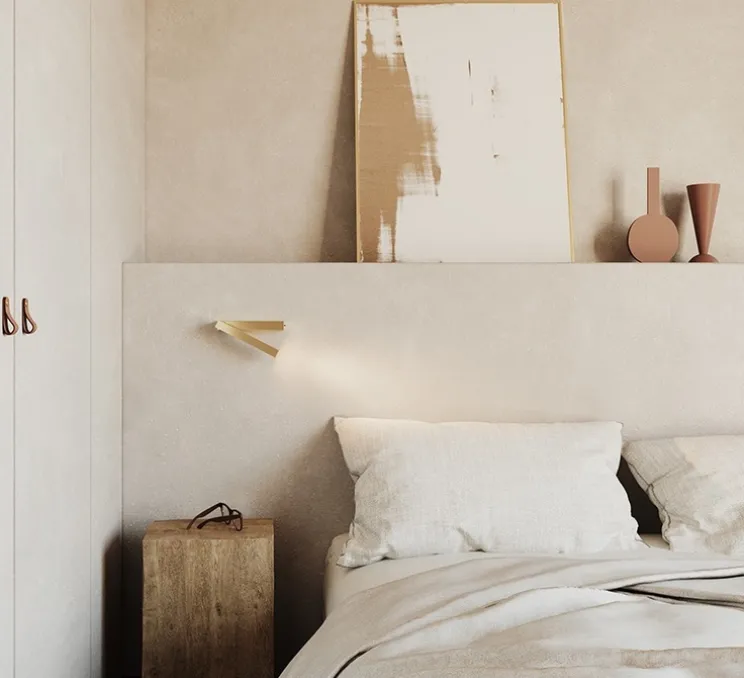 Applique murale, Hall Slim, or mat, LED, 2700k, 150 lm, L18cm, P18cm - LEDs C4