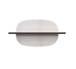 Applique murale, Hang Out, ovale, large, bois de frêne blanchi, LED, dim, 2700K, 1561 lm, L106cm, H50cm - Penta