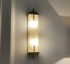 Applique murale, Harman, albâtre, laiton, L8,5cm, H51cm - Eichholtz