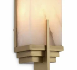 Applique murale, Harman, albâtre, laiton, L8,5cm, H51cm - Eichholtz