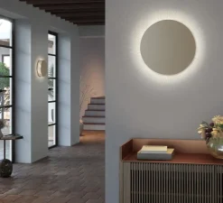 Applique murale, Helios A/02, chêne, LED, dim, 2700K, 2700 lm, Ø40cm, P7,5cm - Bover