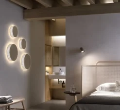 Applique murale, Helios A/02, chêne, LED, dim, 2700K, 2700 lm, Ø40cm, P7,5cm - Bover