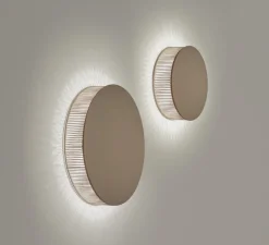 Applique murale, Helios A/01, chêne, LED, dim, 2700K, 2000 lm, Ø26cm, P7,5cm - Bover
