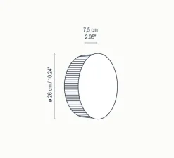 Applique murale, Helios A/01, chêne, LED, dim, 2700K, 2000 lm, Ø26cm, P7,5cm - Bover