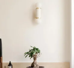 Applique murale, Hélène, crème, Ø10cm, H44cm - COSIN