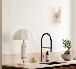 Applique murale, Hélène, crème, Ø10cm, H44cm - COSIN