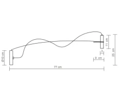 Applique murale, Hold A, blanc, LED, 2700K, 420 lm, L3cm, H25cm - Luxcambra