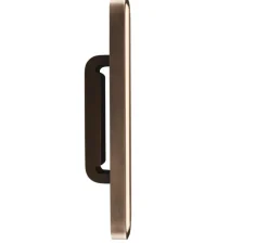 Applique murale, Hublot 500, bronze patiné, albâtre veines blanches, IP44, LED, dim, 2700k, 700 lm, L10cm, H50cm - Entrelacs