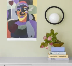 Applique murale, Hula Hoop, Noir Ninja, sans câble, L33cm, H31cm - Swedish Ninja