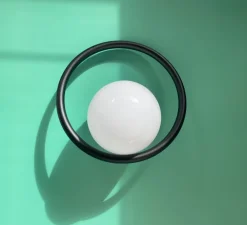 Applique murale, Hula Hoop, Noir Ninja, sans câble, L33cm, H31cm - Swedish Ninja