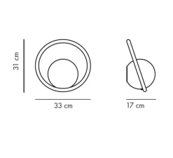 Applique murale, Hula Hoop, Vert Paon, sans câble, L33cm, H31cm - Swedish Ninja