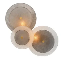 Applique murale, Hyde, laiton vintage, verre fumé, L45cm, H47,5cm - Eichholtz